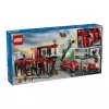 Konstruktsioonimänguasi LEGO City tuletõrjedepoo pöördredeliga sõidukiga 60414 — 843 detaili, 5 minifiguuri, 220×320×140 mm