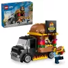 LEGO City Burgeri Veoauto Mänguauto 5+ Aastastele Poistele ja Tüdrukutele, Sõiduki Ehituskomplekt Köögimänguasjaga Müüja Minifiguuri ja Tarvikutega