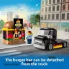 LEGO City Burgeri Veoauto Mänguauto 5+ Aastastele Poistele ja Tüdrukutele, Sõiduki Ehituskomplekt Köögimänguasjaga Müüja Minifiguuri ja Tarvikutega