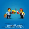 LEGO City Burgeri Veoauto Mänguauto 5+ Aastastele Poistele ja Tüdrukutele, Sõiduki Ehituskomplekt Köögimänguasjaga Müüja Minifiguuri ja Tarvikutega
