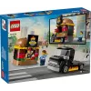 LEGO City Burgeri Veoauto Mänguauto 5+ Aastastele Poistele ja Tüdrukutele, Sõiduki Ehituskomplekt Köögimänguasjaga Müüja Minifiguuri ja Tarvikutega