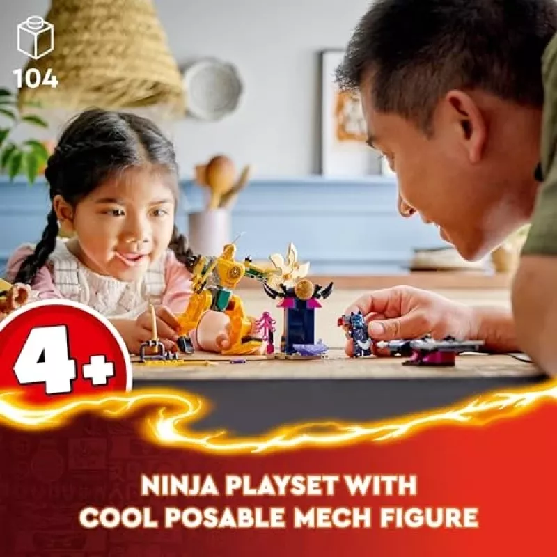 LEGO NINJAGO Arini lahingumehha märulifiguur ninjamänguasi 4+ aastastele poistele-tüdrukutele ja lastele, Dragons Rising komplekt koos Arini minifiguuri ja mini Kataga