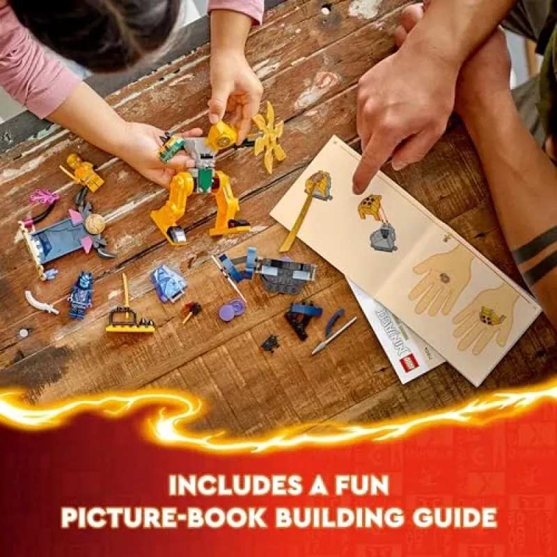 LEGO NINJAGO Arini lahingumehha märulifiguur ninjamänguasi 4+ aastastele poistele-tüdrukutele ja lastele, Dragons Rising komplekt koos Arini minifiguuri ja mini Kataga