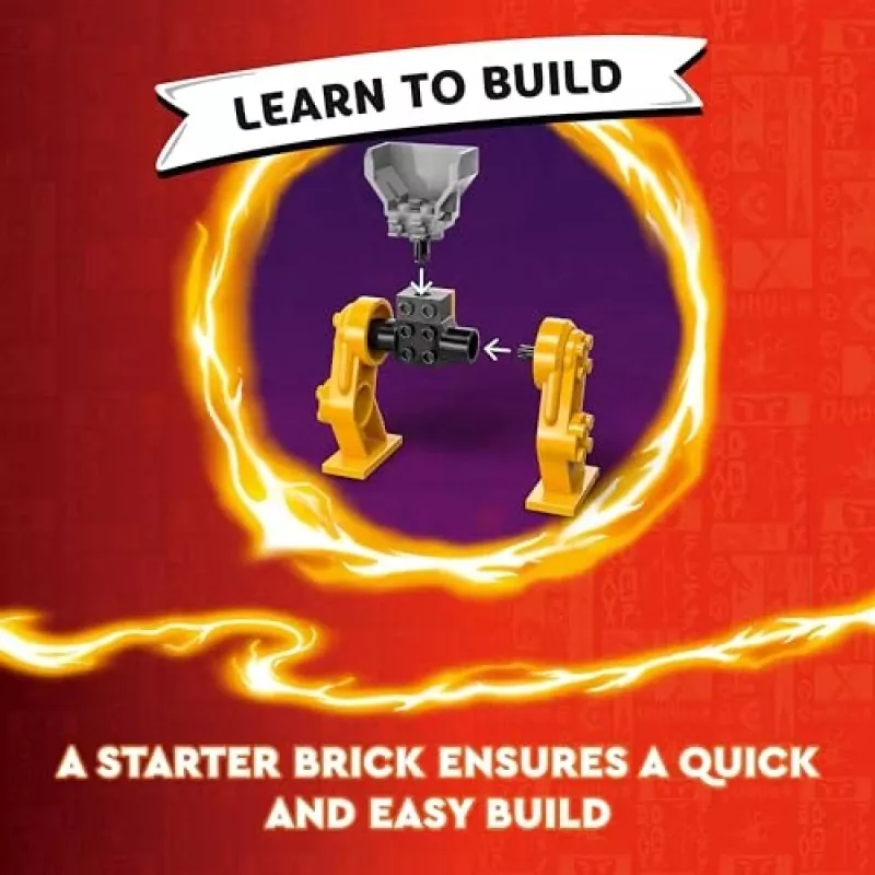 LEGO NINJAGO Arini lahingumehha märulifiguur ninjamänguasi 4+ aastastele poistele-tüdrukutele ja lastele, Dragons Rising komplekt koos Arini minifiguuri ja mini Kataga