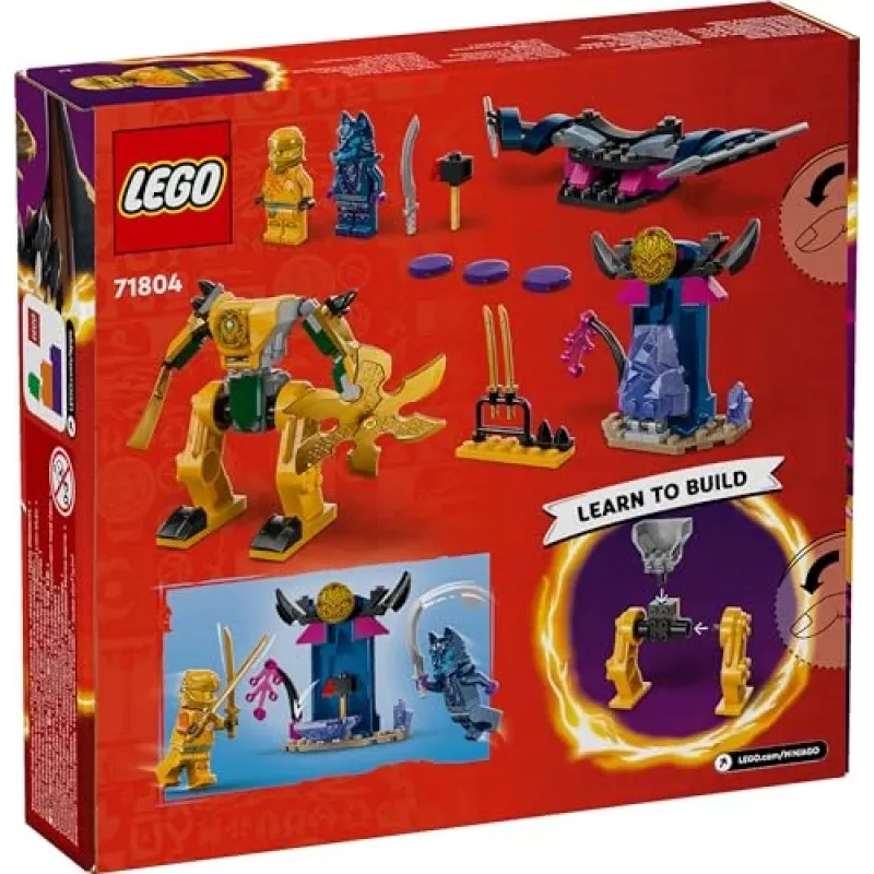 LEGO NINJAGO Arini lahingumehha märulifiguur ninjamänguasi 4+ aastastele poistele-tüdrukutele ja lastele, Dragons Rising komplekt koos Arini minifiguuri ja mini Kataga