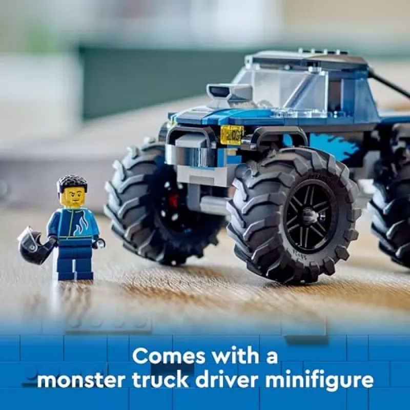 Ehitusmänguasi LEGO City 60402 Sinine Koletisveok suurte rehvidega, 148 osa, 1 minifiguur, vanusele 5+
