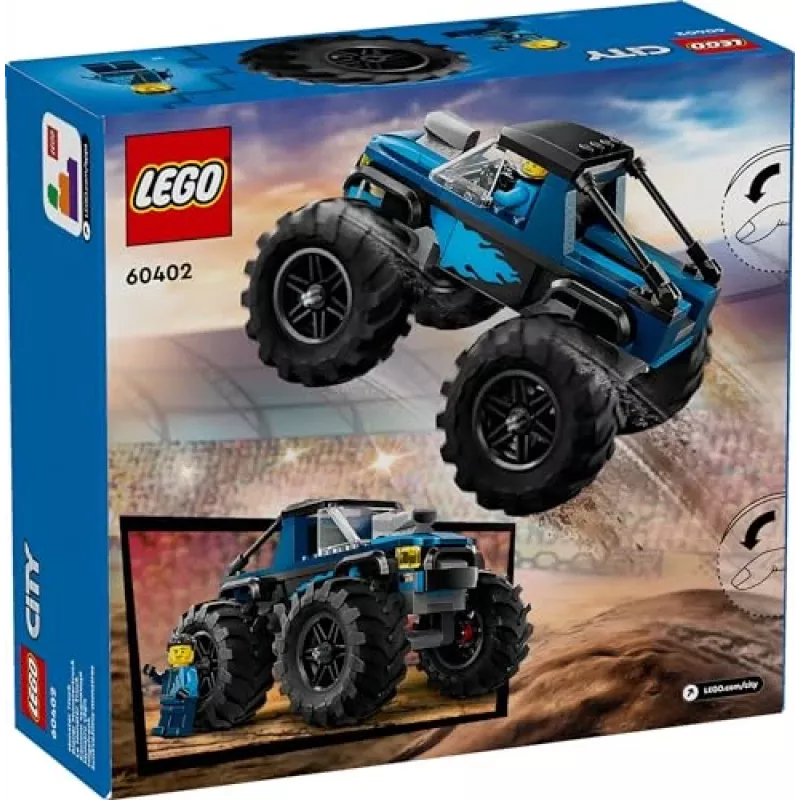 Ehitusmänguasi LEGO City 60402 Sinine Koletisveok suurte rehvidega, 148 osa, 1 minifiguur, vanusele 5+