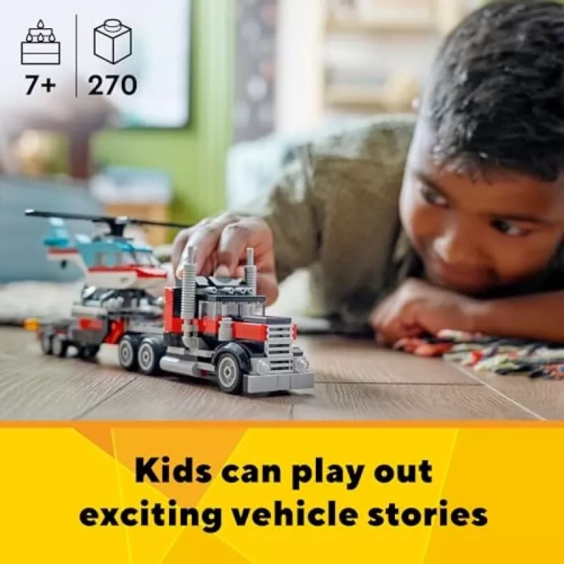 LEGO Creator 2-in-1 lameveoauto koos helikopteriga komplekt 31146, ümberehitatav mudel lastele
