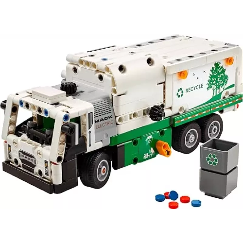 Ehitusmänguasi LEGO Technic Mack LR Electric Garbage Truck 42167 — 503 detaili, motoriseeritud, suurus 230×80×90 mm