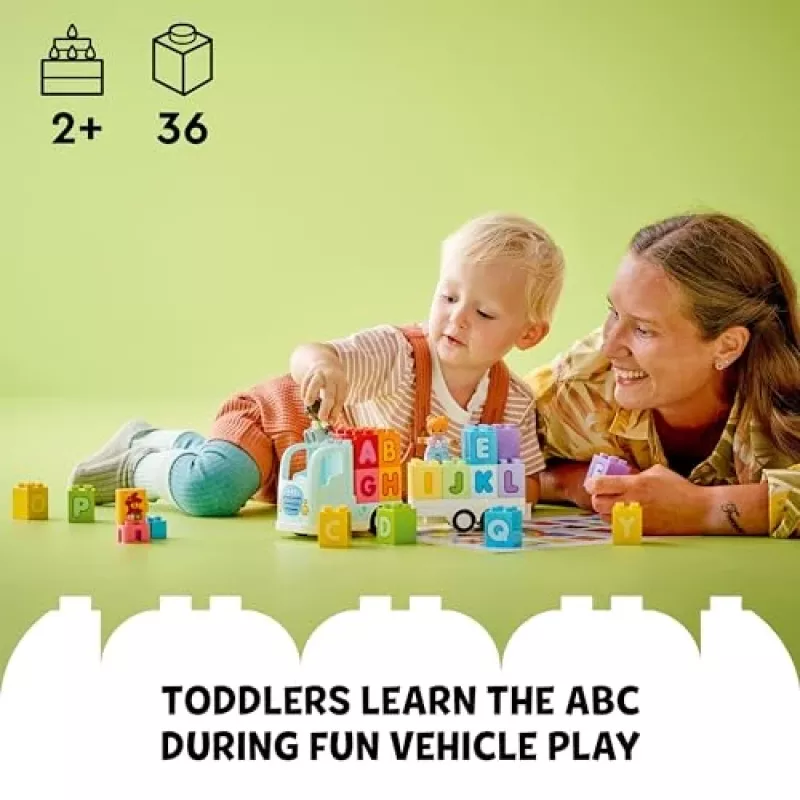 Ehitusmänguasi LEGO DUPLO 10421 ABC Truck, 36 tükki, 2 minifiguuri, vanusele 2+, mõõdud 110×140×70 mm