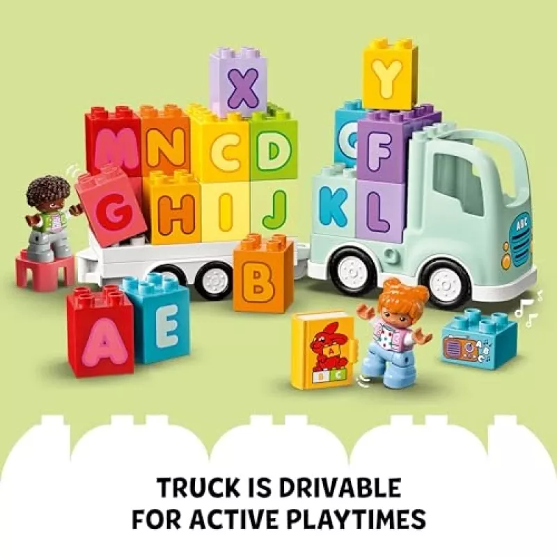 Ehitusmänguasi LEGO DUPLO 10421 ABC Truck, 36 tükki, 2 minifiguuri, vanusele 2+, mõõdud 110×140×70 mm