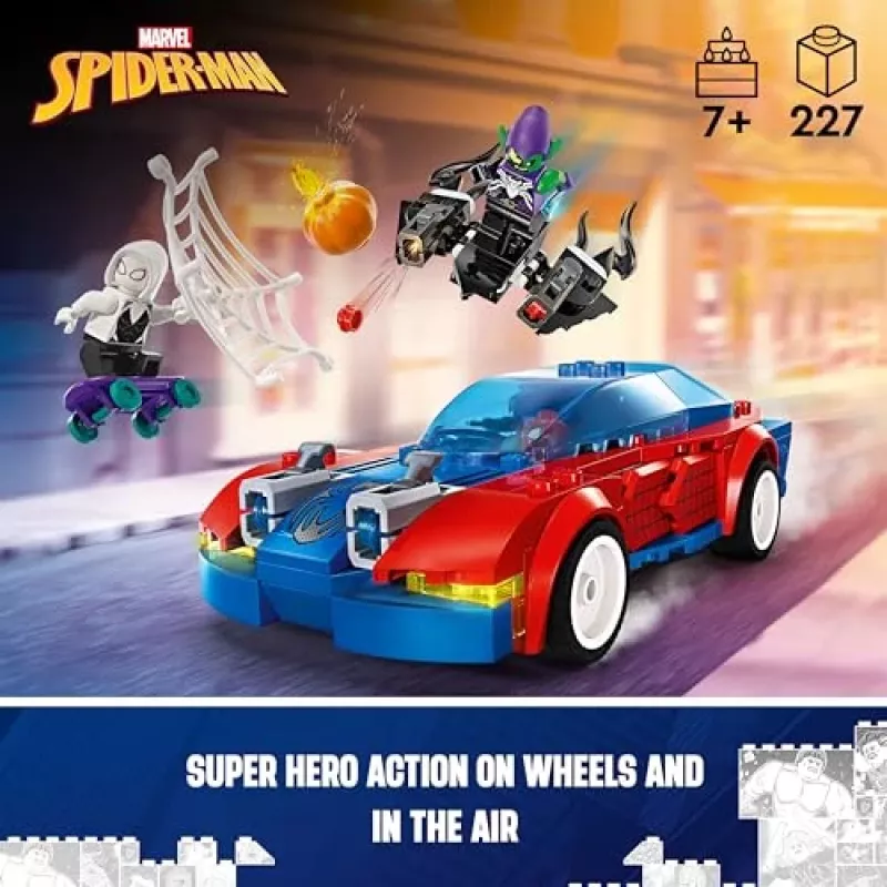 Lego Marvel 76279 Ämblikmehe Võidusõiduauto & Roheline Goblin – ehituskomplekt
