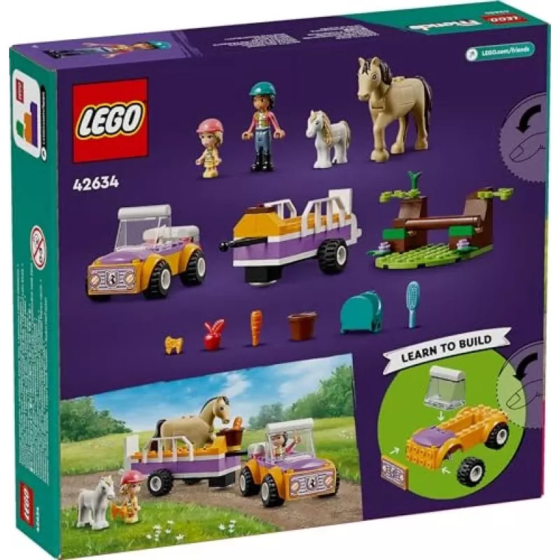 LEGO Friends Hobuse ja Poni Haagise Loomamänguasjade Komplekt 42634