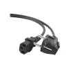 Gembird PC-186 toitekaabel must 1,8 m CEE7/4 C14 pistikuga