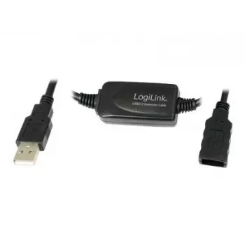 LogiLink UA0143 USB-kaabel USB 2.0 USB-a pistik pistikupessa 10,00 m Must