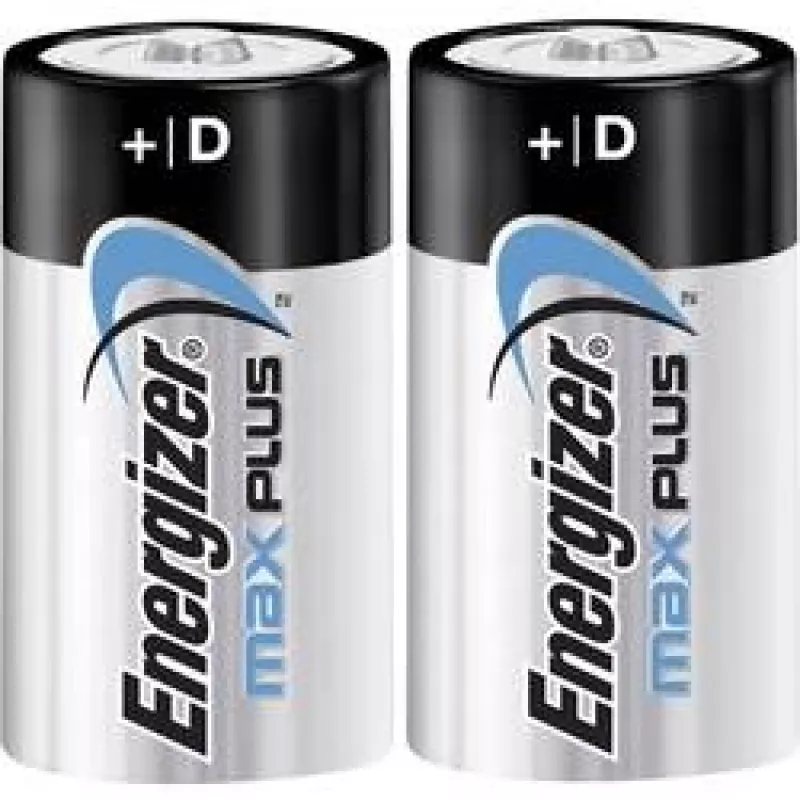 Energizer D Alkaline Max Plus patareid, 2 Pack