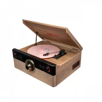 AKAI ATT-300CC Belt-Drive plaadimängija USB ja sisseehitatud fono-eelvõimendiga, must