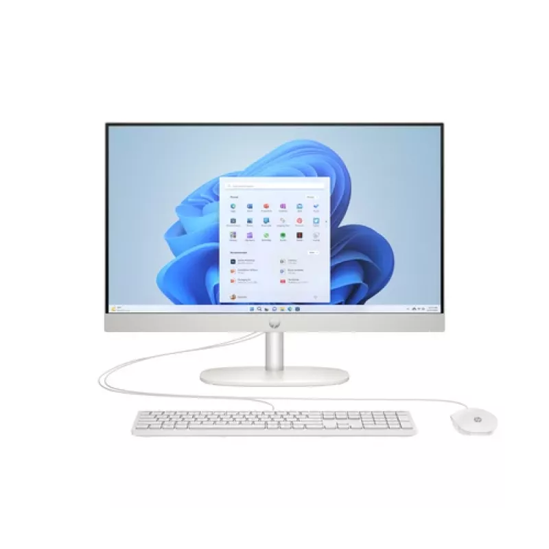HP 24-CR0089NF All-in-One PC, 23.8 inch FHD, AMD Ryzen 7 7730U, 16GB RAM, 512GB SSD, Windows 11 Home, Starry White