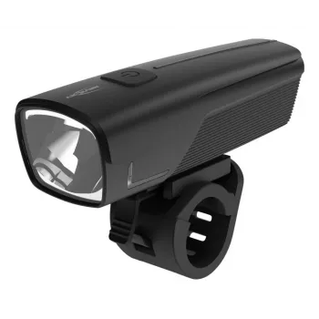 ANSMANN 1600-0524 LED Front Bicycle Light, 500 Lumens, 50 Lux, 2600mAh, 2W, Black