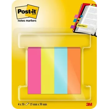 3M Post-it Page Marker 670-4-POP Assorted 4x50 Sheets/Pack