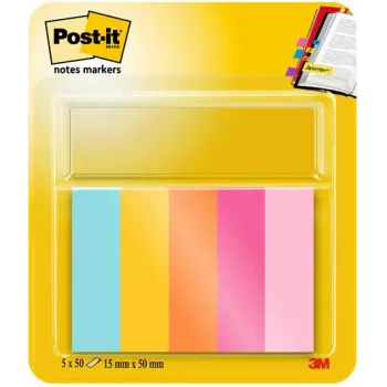 3M Page Marker 670-5-BEA Assorted 5x100 Sheets/Pack