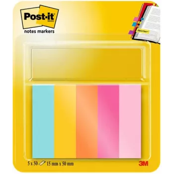 3M Page Marker 670-5-BEA Assorted 5x100 Sheets/Pack