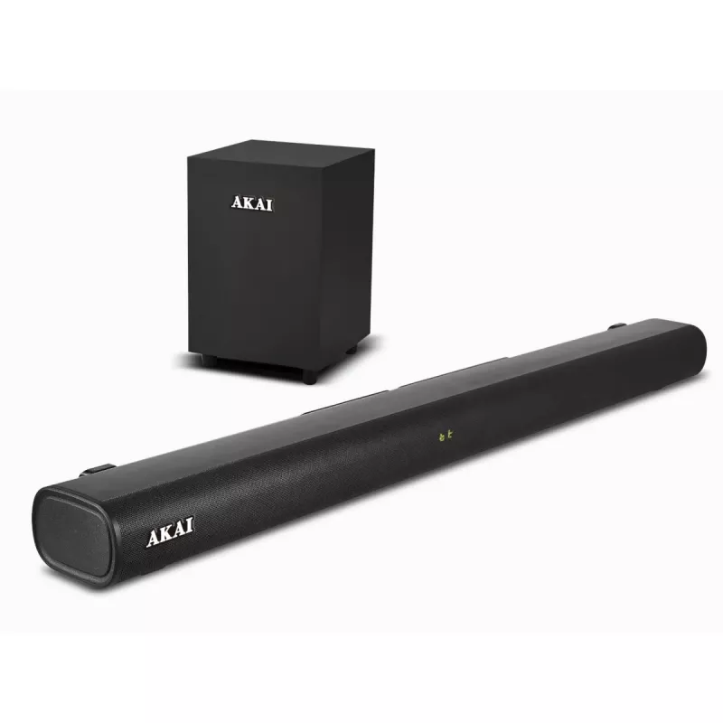 AKAI Soundbar ASB-20CSW 2.1 80W traadita bassikõlariga Bluetooth 5.0 HDMI ARC