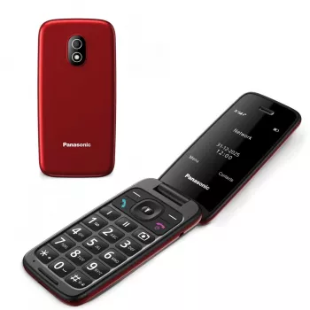 PANASONIC KX-TU410EXR Clamshell Mobile Phone - Red