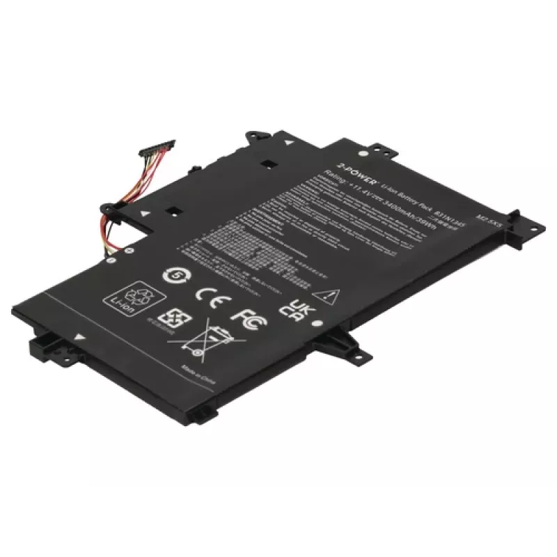 2-Power Põhiaku Asus Transformer Book Flip TP500LA jaoks - 3400 mAh