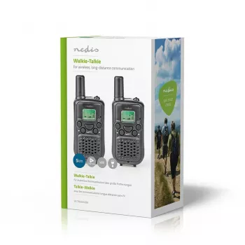 Nedis Walkie Talkie komplekt WLTK0500BK 5 km ulatus 8 kanalit PMR446