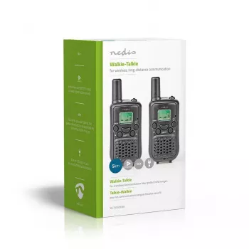 Nedis Walkie Talkie komplekt WLTK0500BK 5 km ulatus 8 kanalit PMR446