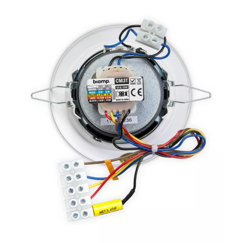 Biamp CM3T 2-suunaline laekõlar - valge (RAL 9010)