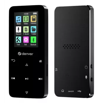 Denver MP-1830B Must MP4-mängija Bluetoothiga, 1,8-tolline ekraan, 4 GB, must