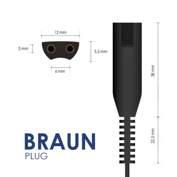 AKYGA toiteplokk Braun'i depilaatoritele - 12V 400mA AC/DC adapter