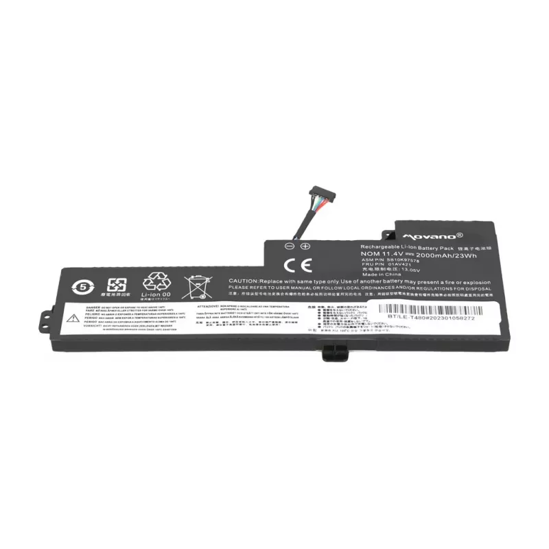 MITSU Aku 01AV419 Lenovo ThinkPad T470 T480 A475 A485 jaoks - 2000 mAh (23 Wh)