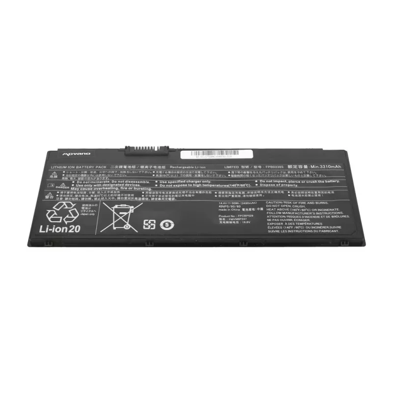 MITSU Aku FPB0338S Fujitsu LifeBook U758 jaoks - 3490 mAh (50 Wh)