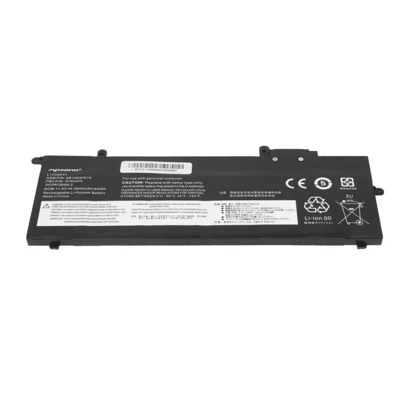 MITSU Aku L17C6P71 Lenovo ThinkPad X280 A285 jaoks - 3900 mAh (44 Wh)