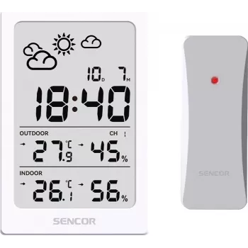 SENCOR Multifunctional Station SWS 2300 W - Ilmajaam kella, äratusega ja välisanduriga