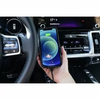 ANSMANN WiLine 15 juhtmeta auto laadija hoidik - 15W Qi kiirlaadimine, automaatne kinnitus, 360° pöörlemine, must