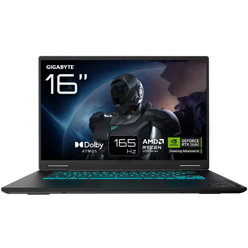 Gigabyte GAMING A16 3VHK3EEC93SH 16 tolli QHD+ AMD Ryzen 7 260 16GB 512GB SSD RTX 5060 Windows 11 Home Inglise klaviatuur 2-aastane garantii