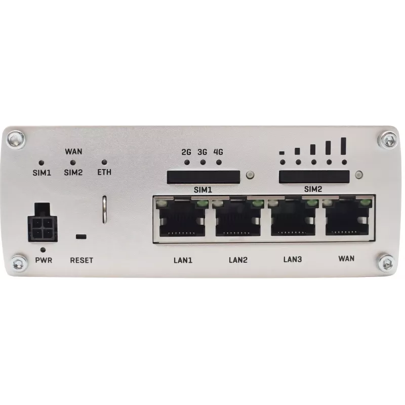 Teltonika RUTX09 tööstuslik 4G LTE-A Cat 6 mobiilside ruuter 4-pordilise Gigabit lülitiga, kahe SIM-kaardiga, GNSS-iga