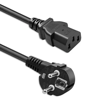 QOLTEC toitekaabel SCHUKO CEE nurkpistikuga IEC C13 2m must