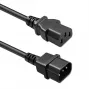 QOLTEC Toitekaabel IEC C13 C14 3x0,75mm² Puhas Vask 1,8m Must