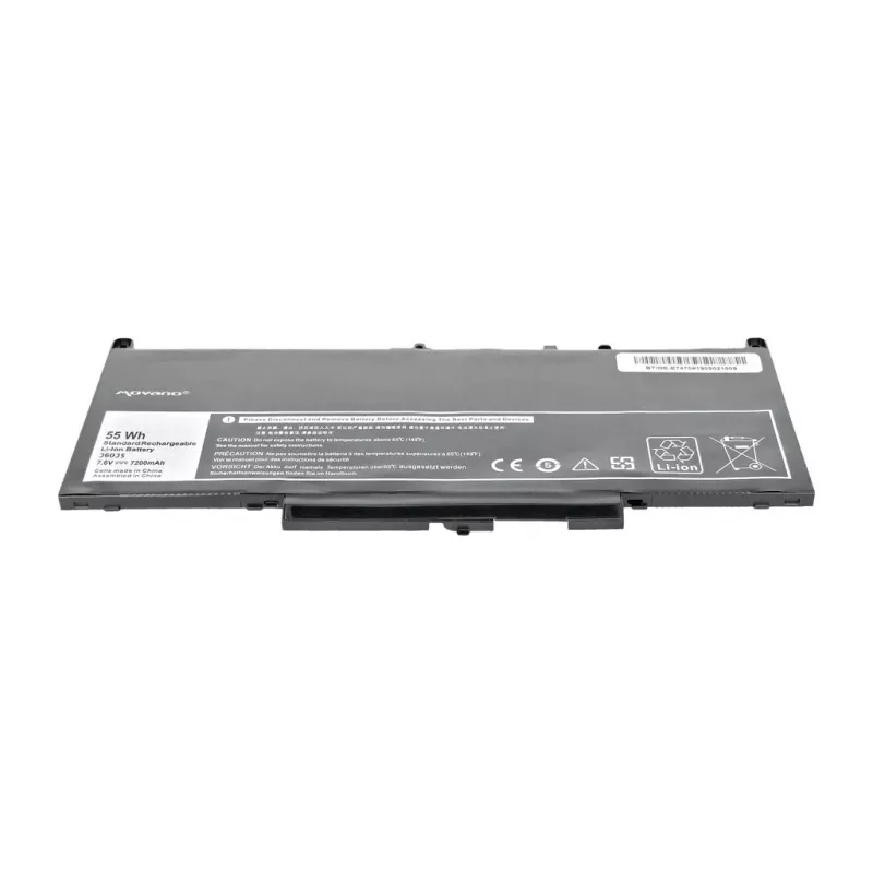 MOVANO Aku J60J5 GG4FM MC34Y Dell E7270 E7470 jaoks - 7200 mAh (55 Wh)