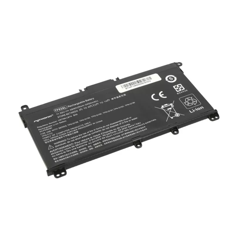 MOVANO Aku TF03XL HP Pavilion 14-BF 14-BP 15-CD jaoks - 3400 mAh (39 Wh)