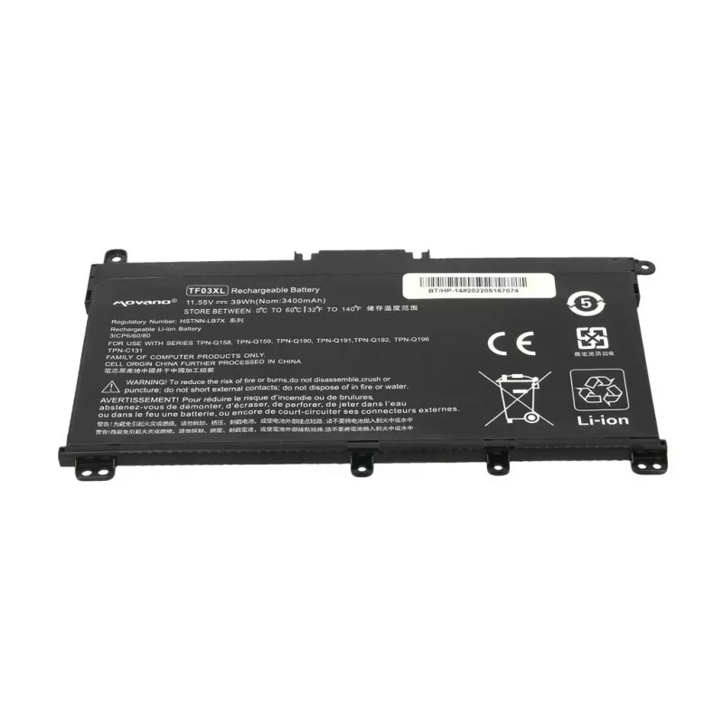 MOVANO Aku TF03XL HP Pavilion 14-BF 14-BP 15-CD jaoks - 3400 mAh (39 Wh)