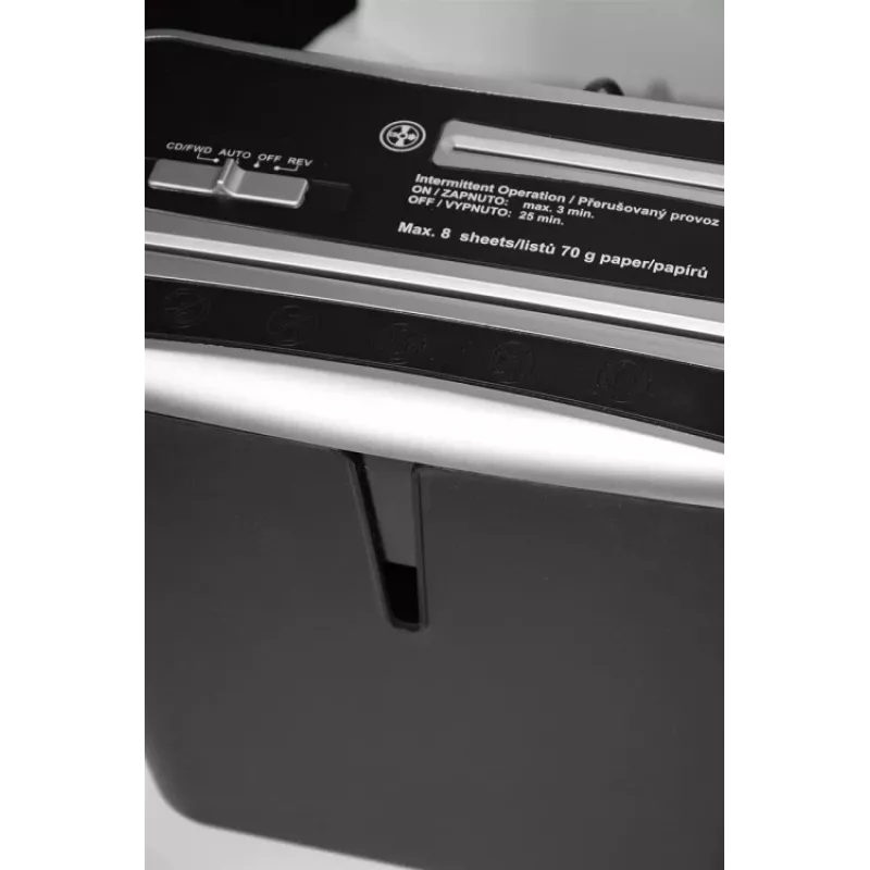 WALLNER Shredder XD805 CD ristlõikeline paberipurustaja, 8 lehte, 15L, must