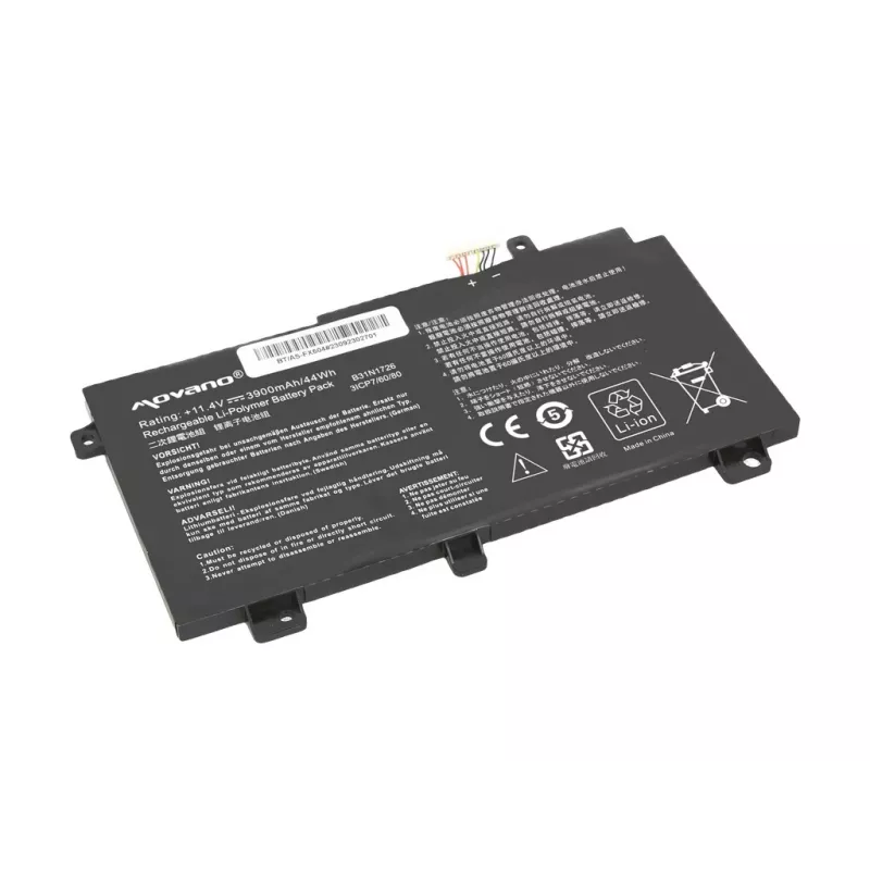 MOVANO Aku B31N1726 Asus FX504 FX505 FX80G jaoks - 3900 mAh (44 Wh)