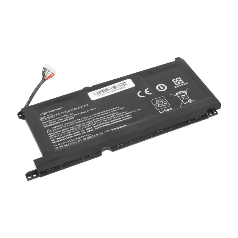 MOVANO Aku PG03XL HP 15-DH 15-EC 15-DK 16-A jaoks - 4150 mAh (47 Wh)