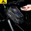 WILDMAN XT5 Frame Bag Black - Jalgratta ülemise toru kott telefonitaskuga, veekindel PU-nahk